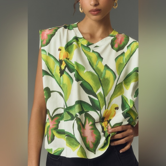 FARM Rio Off-White Summer Foliage T-Shirt - Picture 8 of 15